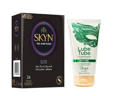SKYN Elite, 24 шт та Лубрикант ORGIE LUBE TUBE NATURE, 150 мл SOS971 фото