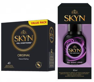 Набір SKYN ORIGINAL 40 шт та Лубрикант Skyn All Night Long 80 мл SK118 фото