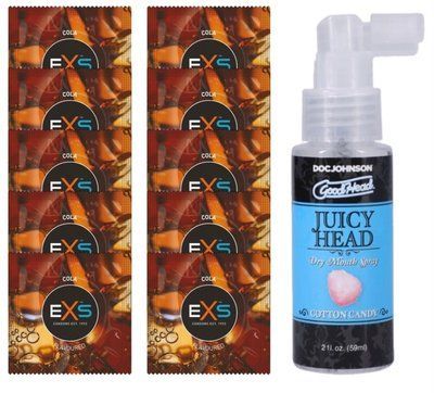 EXS CRAZY COLA 10 шт + Doc Johnson &ndash; Juicy Head Cotton Candy (59 мл) SOS14087 фото