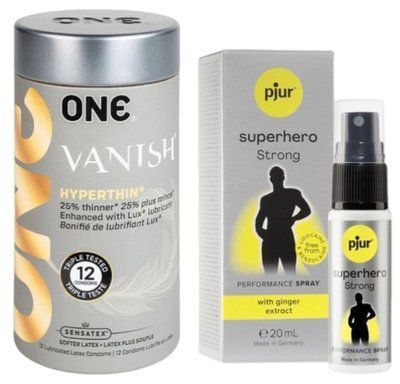 Набор из 12 шт ONE Vanish + Пролонгатор pjur Superhero Strong Spray 20 ml SOS9215 фото