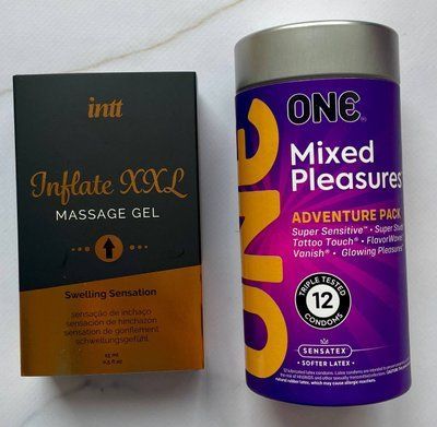 Набор ONE Mixed Pleasures 12 шт. + Гель для стимуляции полового органа Intt Inflate XXL (15 мл) SOS1416 фото