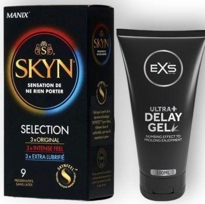 Набор из SKYN Selection (9 шт) + Пролонгатор EXS Delay Gel Ultra+ (100 мл) SOS8865 фото