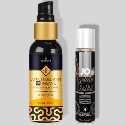 Sensuva Ultra Stimulating On Insane Butter Rum (57 мл) + JO GELATO Salted Caramel (30 мл) LB325 фото