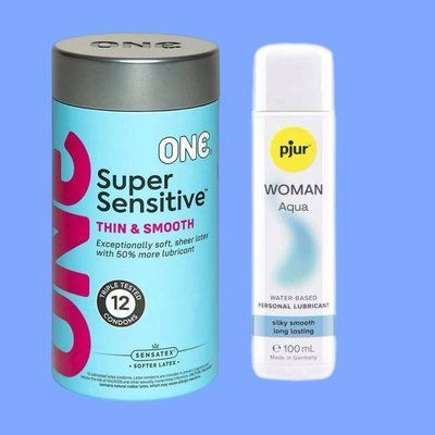 Набір ONE Super Sensitive 12 шт + pjur Woman Aqua 100 мл SOS4416 фото
