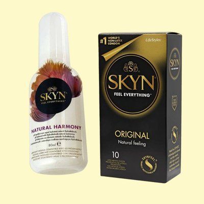 Набір SKYN Original 10 шт та Лубрикант Skyn ​​Natural Harmony (80 мл) SOS4366 фото