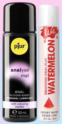 Набір лубрикантів pjur analyse me! Relaxing jojoba silicone 30 мл + Wet Oral Play Watermelon (30 мл) LB609 фото