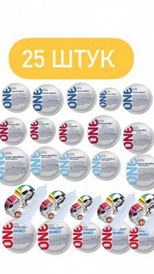 Набор One 25 шт: Extreme Ribs , Classic Select , UltraFeel , Tatoo Touch , Super Sensitive SOS457 фото