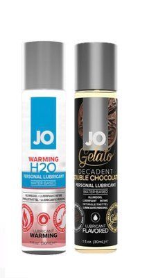 Набір лубрикантів System JO H2O WARMING (30 мл) + System JO Double Chocolate (30 мл) LB192 фото