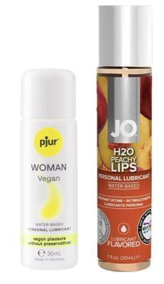 Набір лубрикантів pjur Woman Vegan 30 мл + System JO H2O Peachy Lips (30 мл) LB78 фото