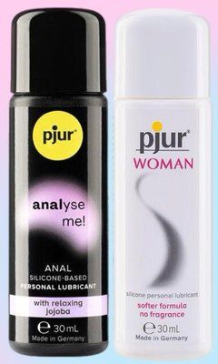 Набір лубрикантів pjur analyse me! Relaxing jojoba silicone 30 мл + pjur Woman 30 мл LB560 фото