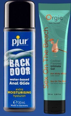 Набір лубрикантів pjur backdoor Comfort water glide 30 мл + ORGIE S*X ON THE BEACH, 100 МЛ LB411 фото
