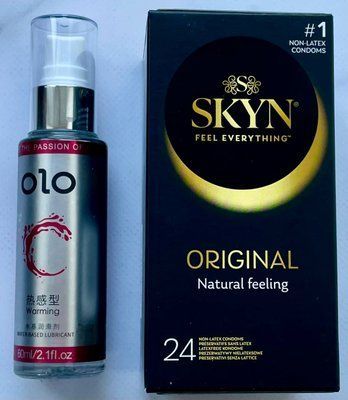 Комплект SKYN Original 24 шт - Лубрикант зігріваючий OLO 60 мл SOS3303 фото