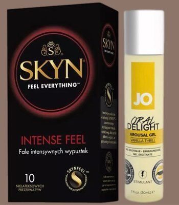 Комплект SKYN Intense Feel 10 шт + Гель System JO Oral Delight - Vanilla Thrill (30 мл) SOS5719 фото