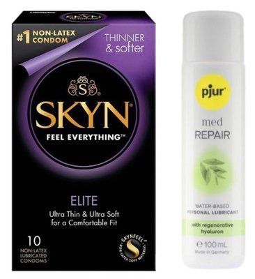 Комплект SKYN Elite 10 шт + Pjur MED Repair Glide 100 мл SOS13172 фото