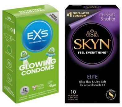 Набор з SKYN Elite 10 шт + EXS Glowing 12 штук SOS7854 фото