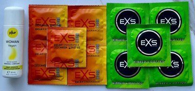 Набір EXS Delay 5шт + EXS Extreme 5шт + Лубрикант pjur Woman Vegan 30 мл SOS3553 фото