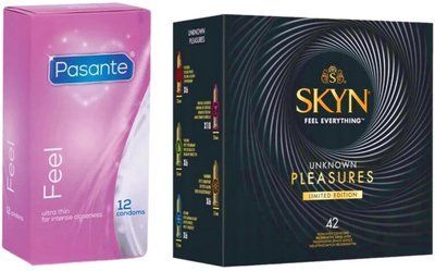Набор с SKYN Pleasures, 42 шт + Pasante Sensitive Feel (12 шт) SOS8053 фото