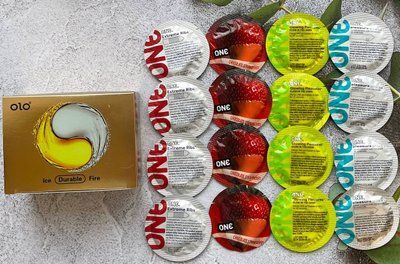 Комплект 26 штук OLO Лід і Полум'я 001+ ONE Extreme Ribs, Pleasure Plus, Flavor Waves, Glowing Pleasures SOS2303 фото
