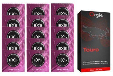 Комплект EXS Extra Thick 15 шт + ORGIE TOURO SOS14715 фото