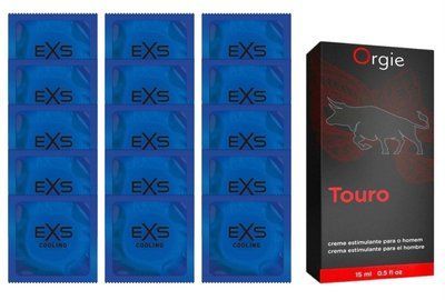 Комплект EXS Cooling 15 шт + Orgie TOURO Cream (15 мл) SOS14574 фото