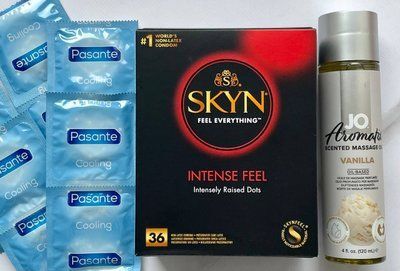 Набір 46 шт SKYN Intense Feel - Pasante Cooling + System JO Aromatix Vanilla 120 мл SOS1652 фото