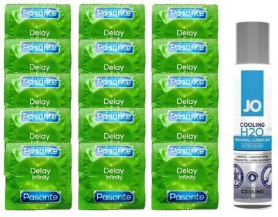 Комплект: Pasante Delay 15 шт + Лубрикант JO H2O COOLING (30 мл) SOS11064 фото