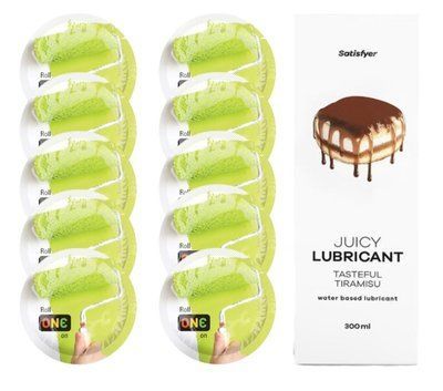 Комплект ONE Color 10 шт. + Лубрикант Satisfyer Juicy Lubricant Tasteful Tiramisu (300 мл) SOS12370 фото