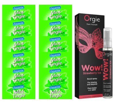 Комплект Pasante Mint Tingle 10 шт + Orgie &mdash; WOW! Strawberry Ice (10 мл) SOS13923 фото
