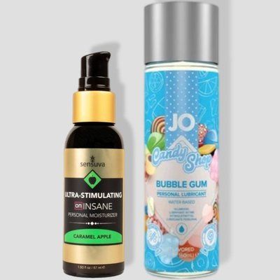 Sensuva Ultra-Stimulating On Insane Caramel Apple (57 мл) + JO Candy Shop Bubblegum (60 мл) LB240 фото