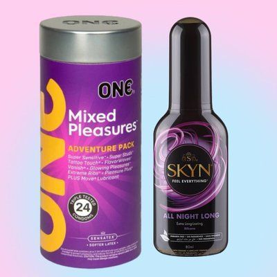 Набір ONE Mixed Pleasures 24 шт + Лубрикант Skyn ​​All Night Long (80 мл) SOS4402 фото