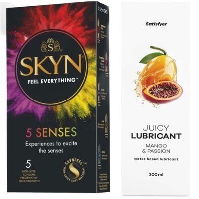 Набор Лубрикант Satisfyer Mango & Passion 300 мл + SKYN 5 Senses SOS12822 фото