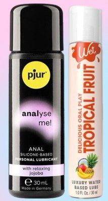Набір лубрикантів pjur analyse me! Relaxing jojoba silicone 30 мл + Wet Oral Play Tropical Explosion (30 мл) LB610 фото