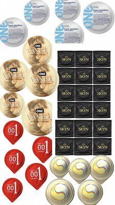Set з 38 шт : One - Vanish , Sensitive , OLO - Red , Gold та Skyn Original SOS208 фото