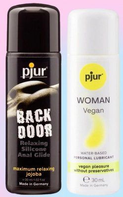 Набір лубрикантів pjur backdoor anal Relaxing jojoba silicone 30 мл + pjur Woman Vegan 30 мл LB810 фото