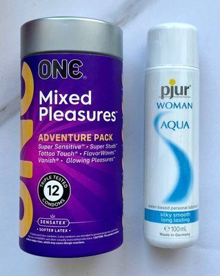 Комплект ONE Mixed Pleasures 12 шт + Лубрикант на водній основі pjur Woman Aqua 100 мл SOS2004 фото