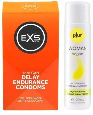Набір EXS Delay (12 шт) + pjur Woman Vegan 100 мл SOS13473 фото