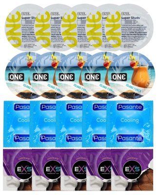 Набір 20 шт ONE Super Studs + ONE Island Punch + Pasante Cooling + EXS Chocolate SOS7307 фото