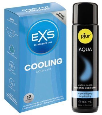 Комплект EXS Cooling 12 шт + Pjur Aqua 100 мл SOS13623 фото