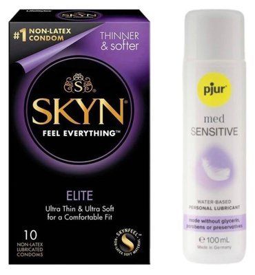 Комплект SKYN Elite 10 шт + Pjur MED Sensitive Glide 100 мл SOS13173 фото
