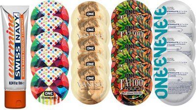 Набор из Swiss Navy Water-Based 10 мл + ONERibs + ONE Vanish + ONETattoo + ONE Plus SOS8552 фото
