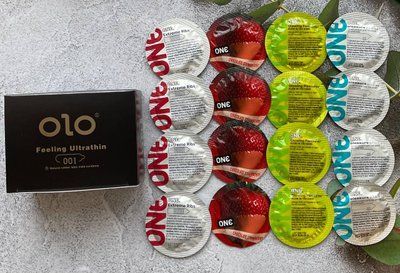 Комплект 26 штук OLO Feeling Ultrathin 001+ ONE Extreme Ribs, Pleasure Plus, Flavor Waves, Glowing Pleasures SOS2304 фото