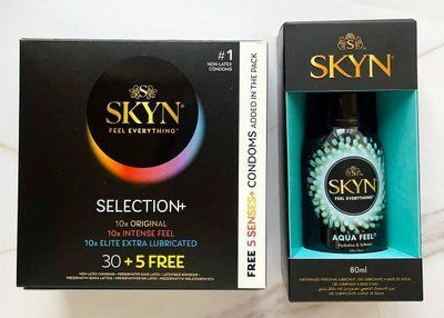 Skyn Selection 30 шт + 5 of 5 Senses + Лубрикант SKYN AQUA FEEL 80 мл SOS2104 фото