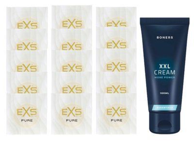 Комплект EXS Pure15 шт + Boners Penis XXL Cream (100 мл) SOS14876 фото