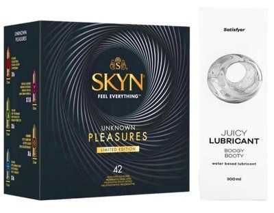 Набор Лубрикант Satisfyer Boogy Booty 300мл + SKYN Pleasures 42 шт SOS12723 фото