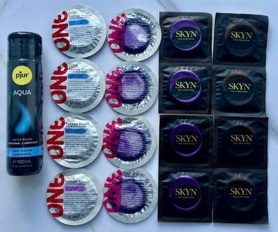 Набор из 16 штук Skyn, One + лубрикант pjur Aqua (100 мл) SOS4054 фото