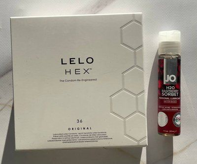 Набір LELO HEX Original 36 Pack + Змазка System JO H2O &mdash; Raspberry Sorbet (30 мл) SOS2154 фото
