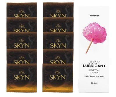 Комплект SKYN passion daiquiri 10 шт. + Лубрикант Satisfyer Juicy Lubricant Cotton Candy 300 мл SOS12623 фото