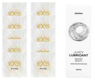 Набір: EXS Pure 10 шт. + Лубрикант Satisfyer Boogy Booty 300 мл SOS11215 фото
