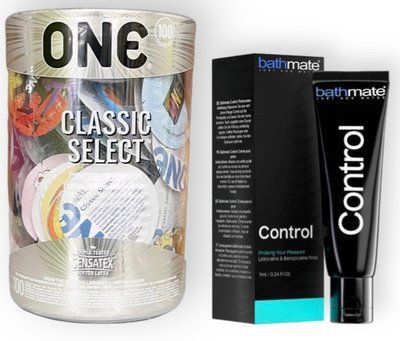 Набор с 100 шт ONE Classic Select + Bathmate Control (7 мл) SOS9002 фото