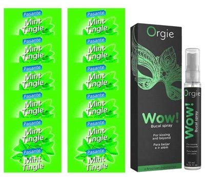 Комплект Pasante Mint Tingle 10 шт + Orgie WOW! Menthol (10 мл) SOS13924 фото